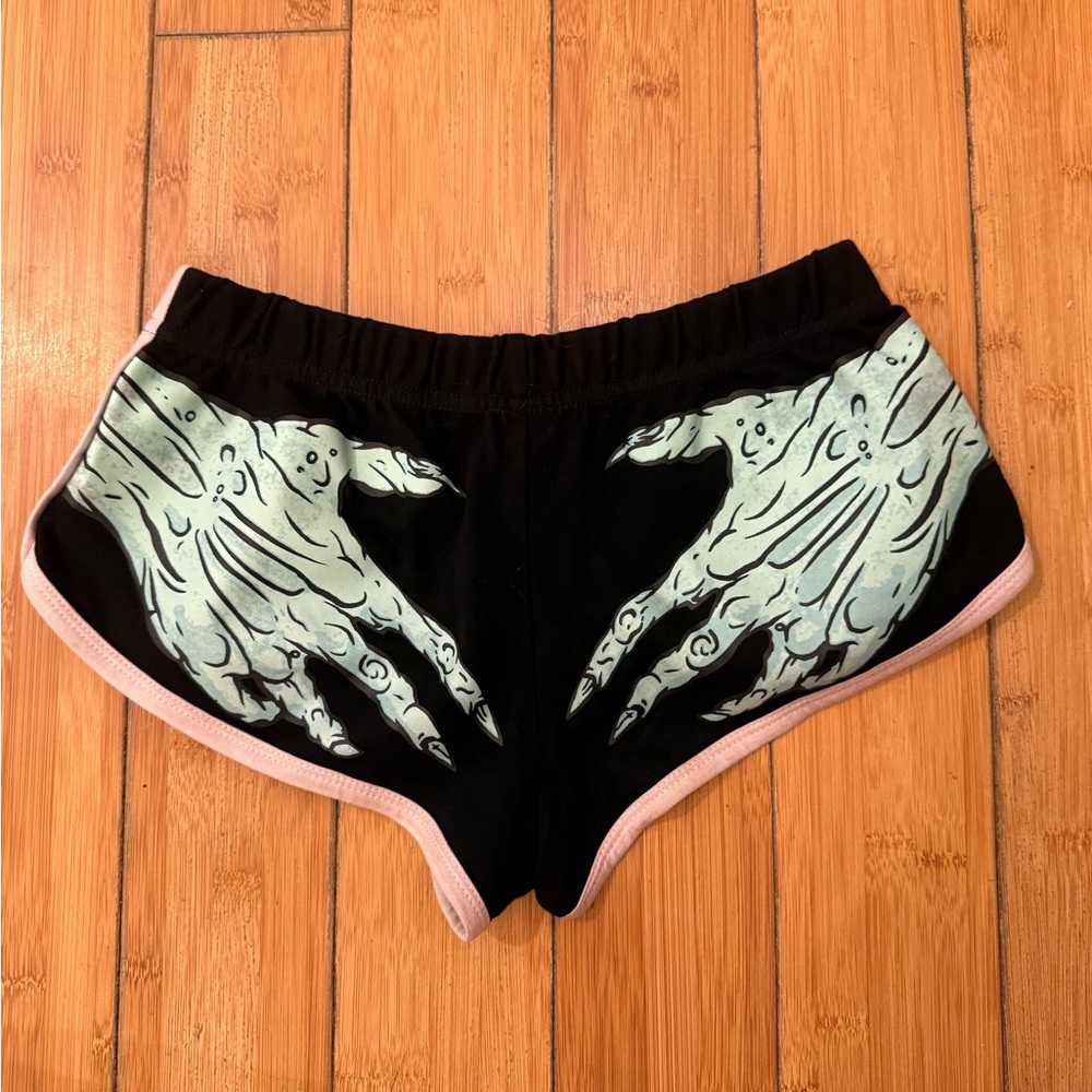 Motionless In White MIW Booty Shorts 
Black & white claw print shorts Sz S